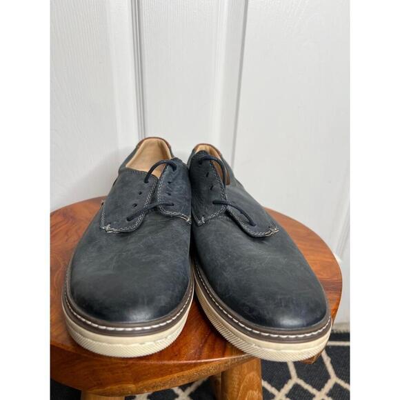 Johnston Murphy Dark Navy Blue Leather Oxford Lace Up Shoes Men Size 9M - Picture 5 of 12